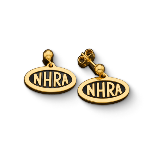 NHRA Oval Logo Earrings - Dangle