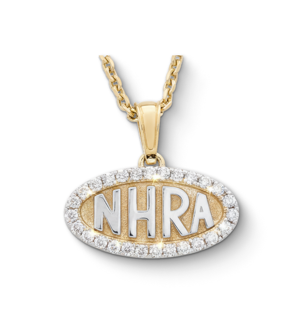NHRA Oval Pendant - Diamond