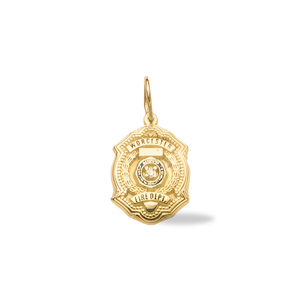 New Jersey Dept. of Corrections Large Badge Pendant - Gold
