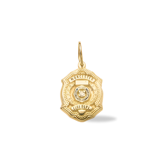 New Jersey Dept. of Corrections Large Badge Pendant - Gold
