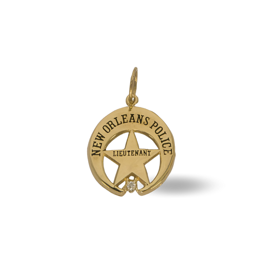 New Orleans Police Department Small Badge Pendant - Gold