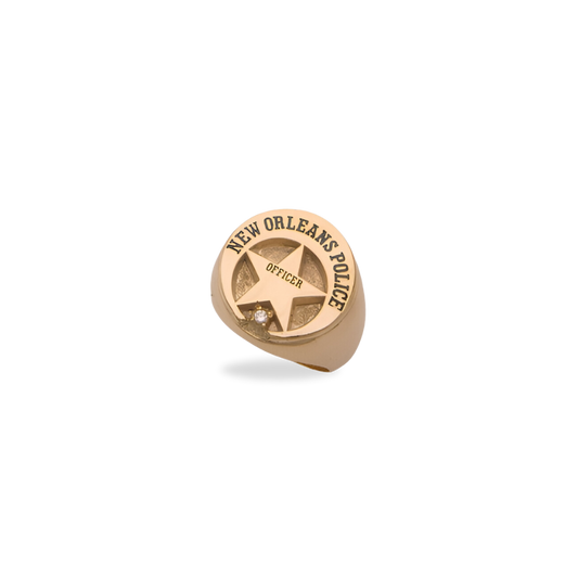New Orleans Police Department Large Badge Ring - Gold
