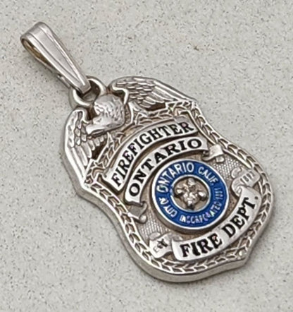 Ontario California Fire Department Badge Pendant