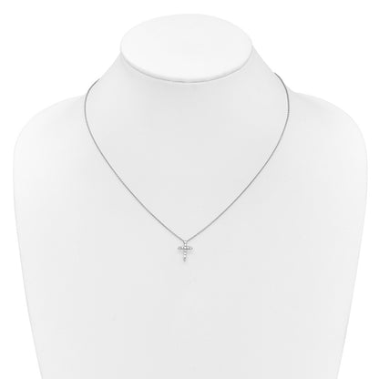 True Origin Lab Grown Diamond VS+ F+ Complete 18 in Cross Necklace