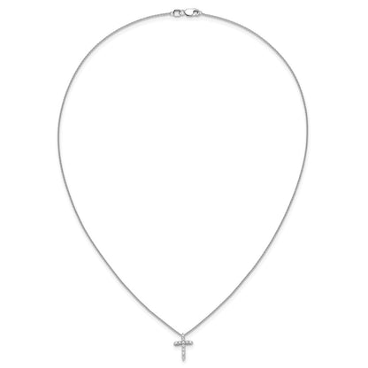 True Origin Lab Grown Diamond VS+ F+ Complete 18 in Cross Necklace