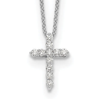 True Origin Lab Grown Diamond VS+ F+ Complete 18 in Cross Necklace