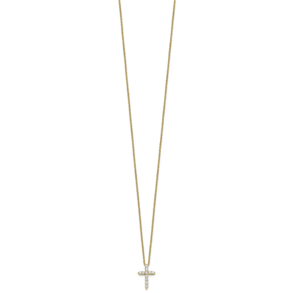 True Origin Lab Grown Diamond VS+ F+ Complete 18 in Cross Necklace