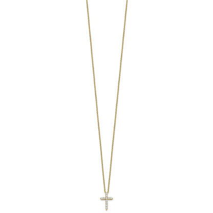 True Origin Lab Grown Diamond VS+ F+ Complete 18 in Cross Necklace
