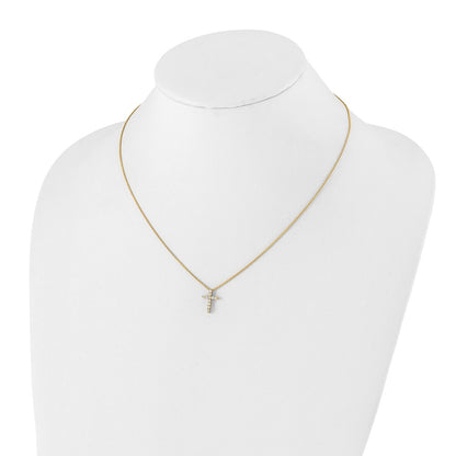 True Origin Lab Grown Diamond VS+ F+ Complete 18 in Cross Necklace