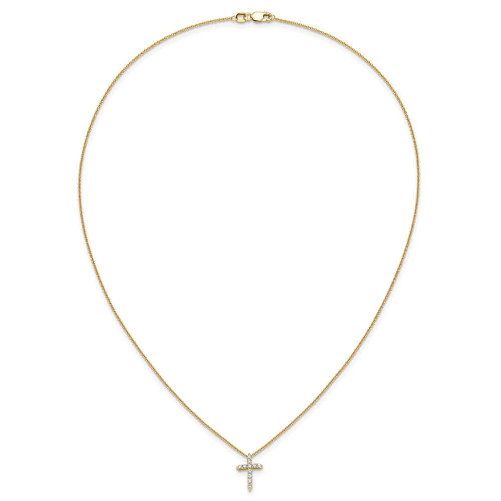 True Origin Lab Grown Diamond VS+ F+ Complete 18 in Cross Necklace