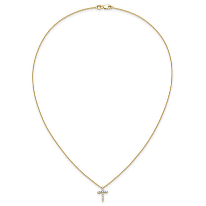 True Origin Lab Grown Diamond VS+ F+ Complete 18 in Cross Necklace