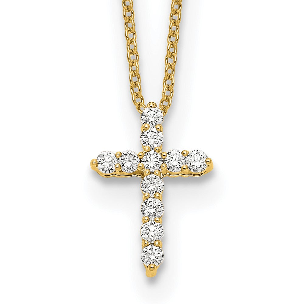 True Origin Lab Grown Diamond VS+ F+ Complete 18 in Cross Necklace