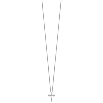 True Origin Lab Grown Diamond VS+ F+ Complete 18 in Cross Necklace
