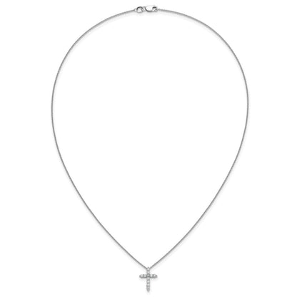 True Origin Lab Grown Diamond VS+ F+ Complete 18 in Cross Necklace