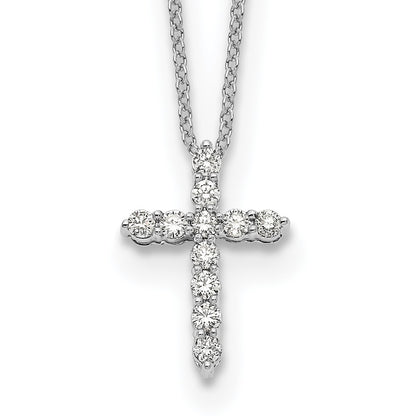 True Origin Lab Grown Diamond VS+ F+ Complete 18 in Cross Necklace