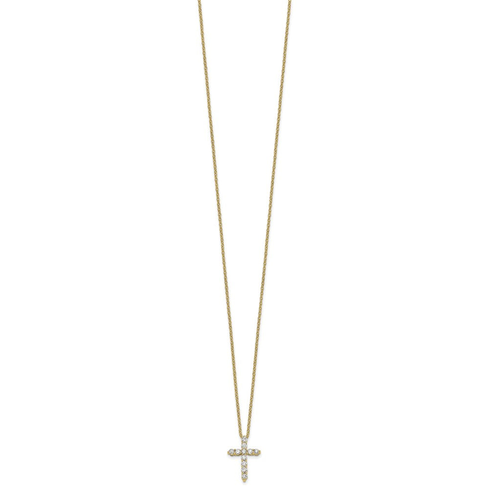 True Origin Lab Grown Diamond VS+ F+ Complete 18 in Cross Necklace
