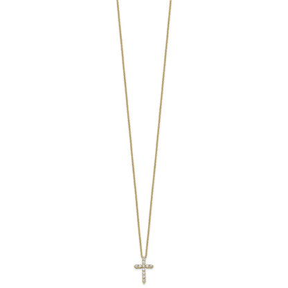 True Origin Lab Grown Diamond VS+ F+ Complete 18 in Cross Necklace