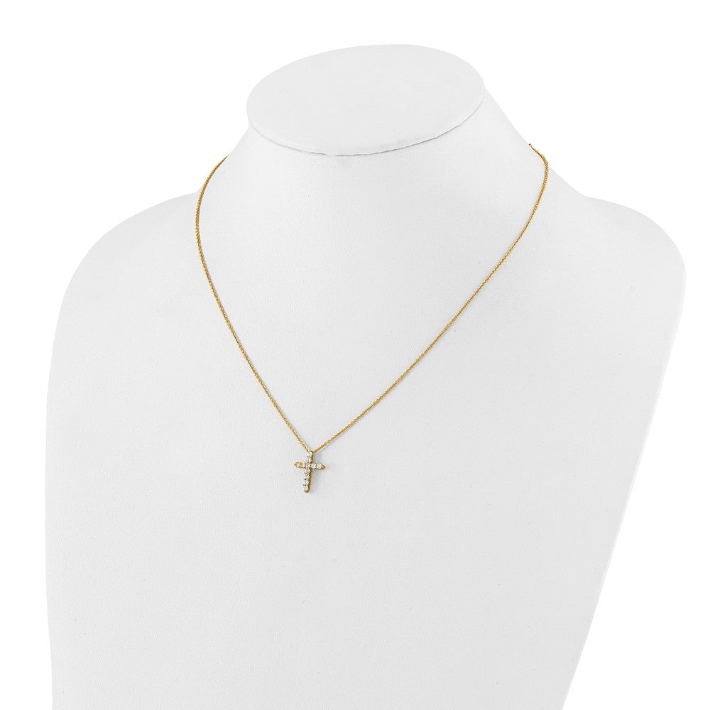 True Origin Lab Grown Diamond VS+ F+ Complete 18 in Cross Necklace