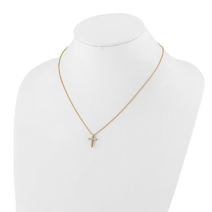 True Origin Lab Grown Diamond VS+ F+ Complete 18 in Cross Necklace