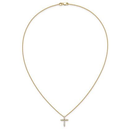 True Origin Lab Grown Diamond VS+ F+ Complete 18 in Cross Necklace