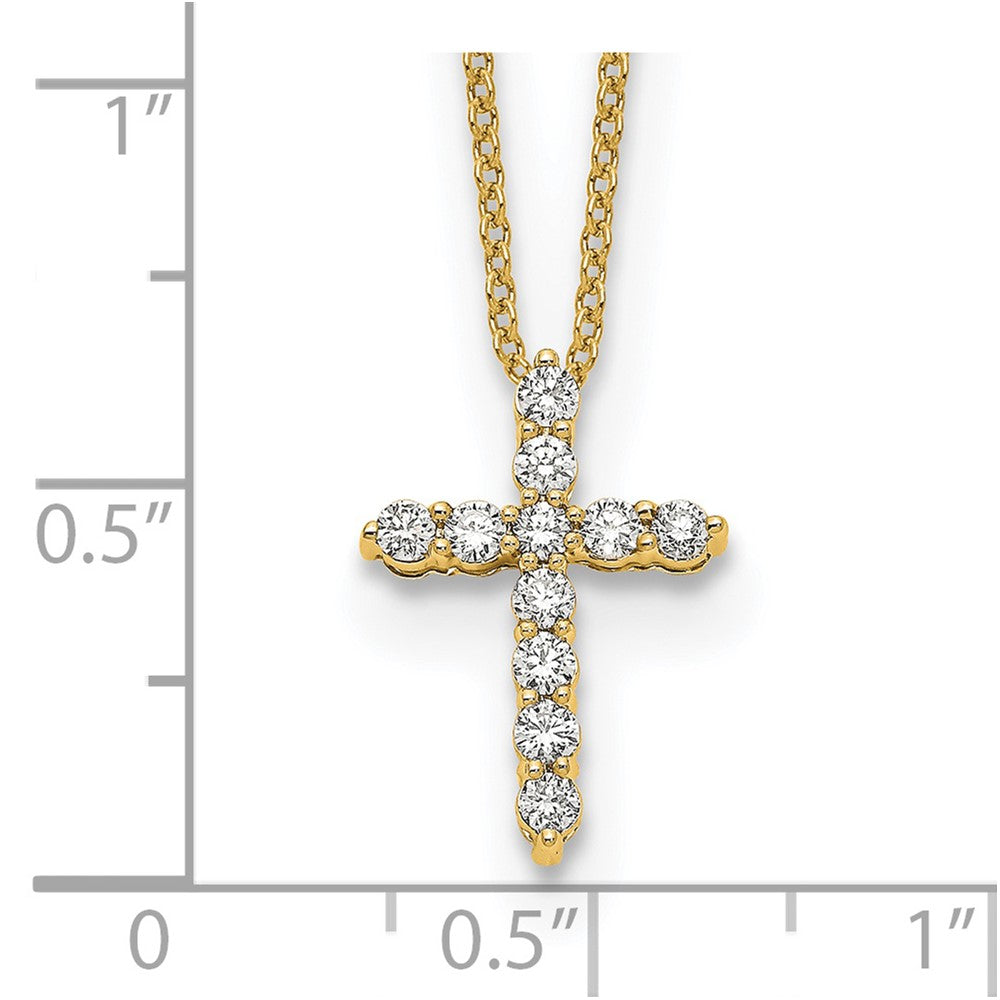 True Origin Lab Grown Diamond VS+ F+ Complete 18 in Cross Necklace