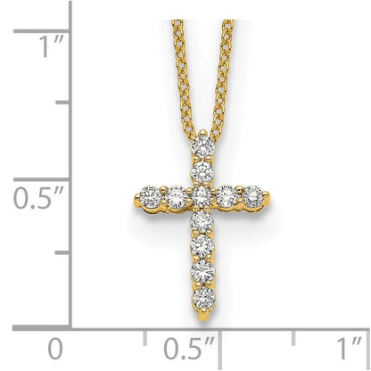 True Origin Lab Grown Diamond VS+ F+ Complete 18 in Cross Necklace