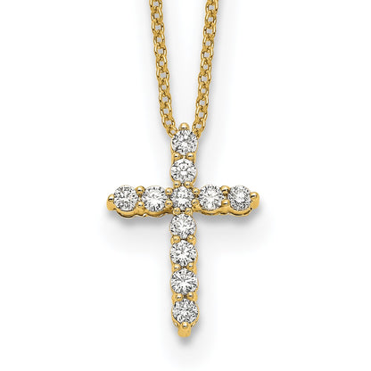 True Origin Lab Grown Diamond VS+ F+ Complete 18 in Cross Necklace