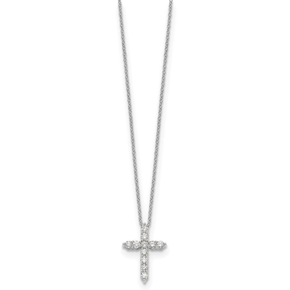 True Origin Lab Grown Diamond VS+ F+ Complete 18 in Cross Necklace