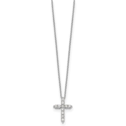 True Origin Lab Grown Diamond VS+ F+ Complete 18 in Cross Necklace