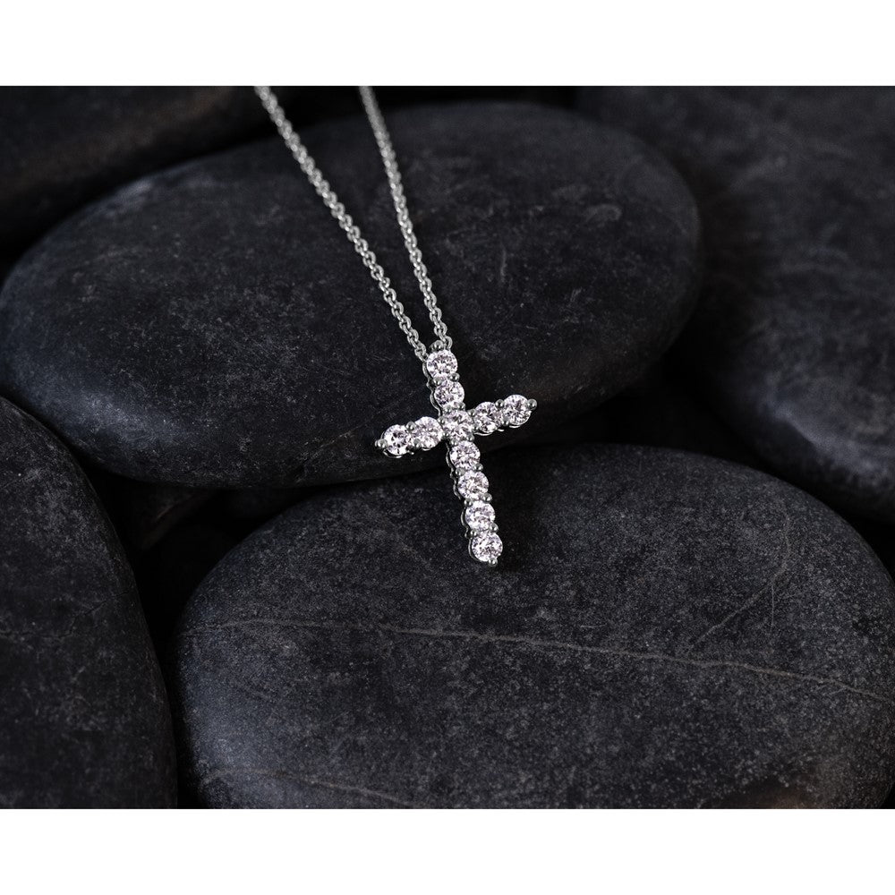 True Origin Lab Grown Diamond VS+ F+ Complete 18 in Cross Necklace