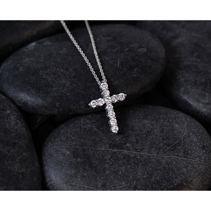 True Origin Lab Grown Diamond VS+ F+ Complete 18 in Cross Necklace