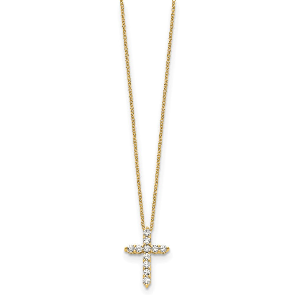 True Origin Lab Grown Diamond VS+ F+ Complete 18 in Cross Necklace
