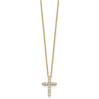 True Origin Lab Grown Diamond VS+ F+ Complete 18 in Cross Necklace