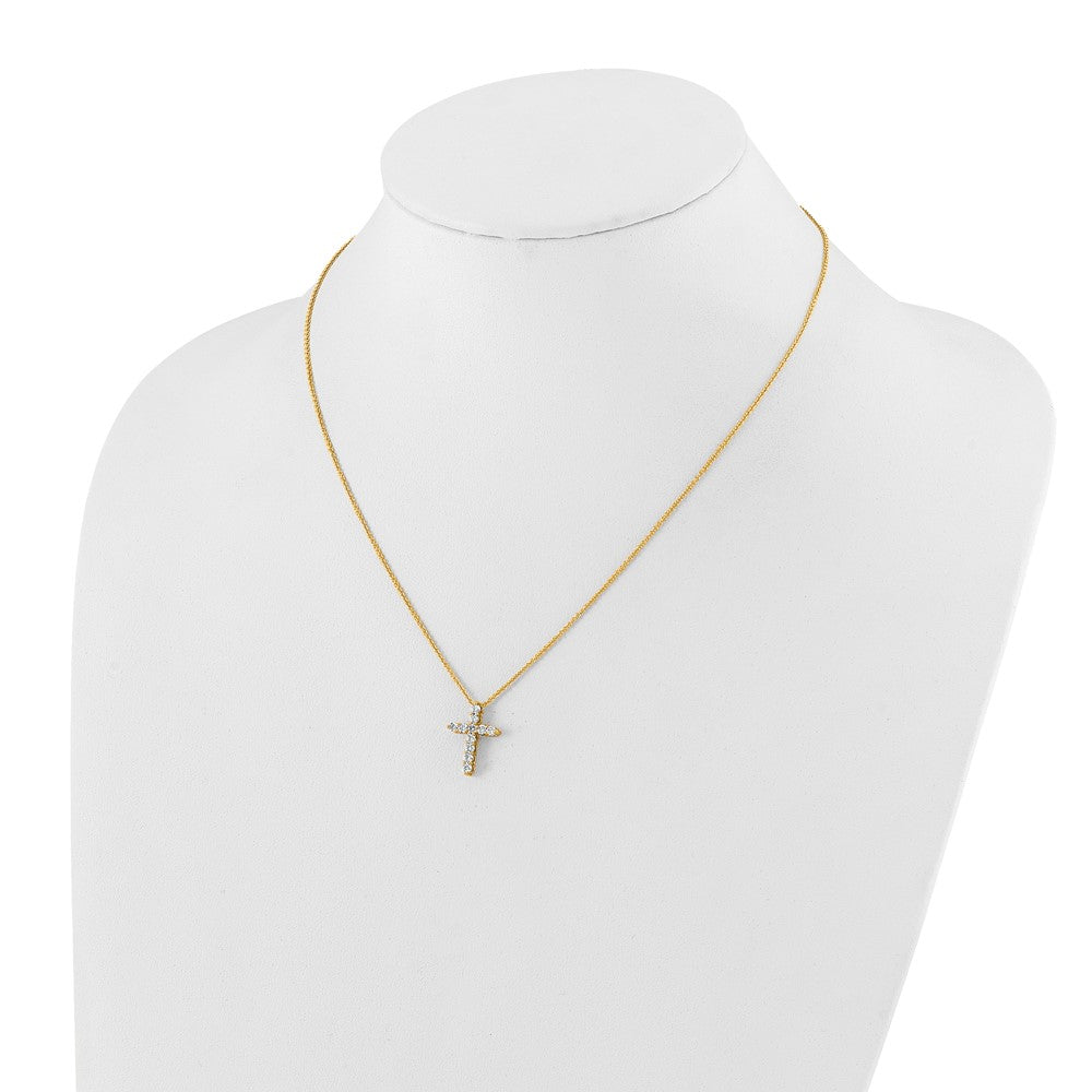 True Origin Lab Grown Diamond VS+ F+ Complete 18 in Cross Necklace