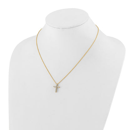 True Origin Lab Grown Diamond VS+ F+ Complete 18 in Cross Necklace