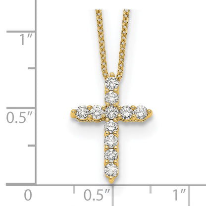 True Origin Lab Grown Diamond VS+ F+ Complete 18 in Cross Necklace