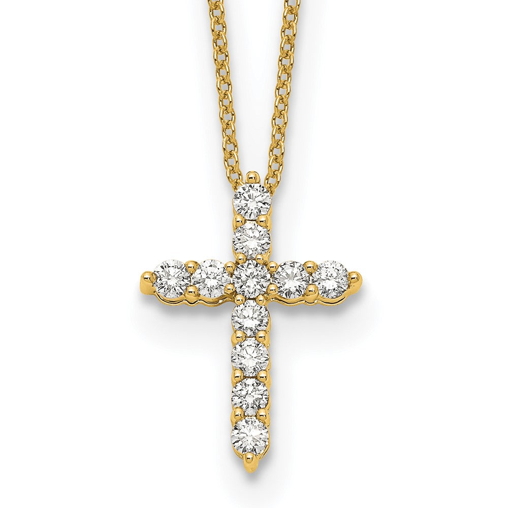 True Origin Lab Grown Diamond VS+ F+ Complete 18 in Cross Necklace