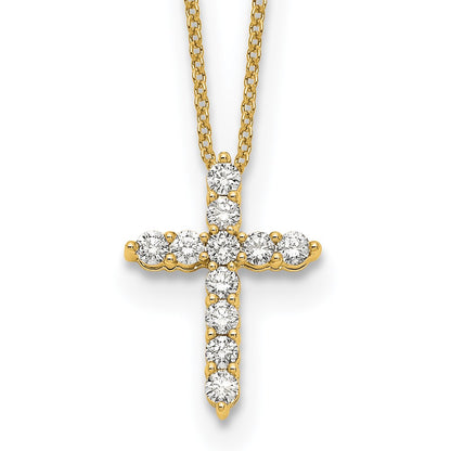 True Origin Lab Grown Diamond VS+ F+ Complete 18 in Cross Necklace