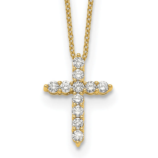 True Origin Lab Grown Diamond VS+ F+ Complete 18 in Cross Necklace
