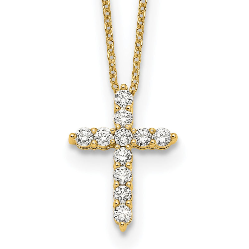 True Origin Lab Grown Diamond VS+ F+ Complete 18 in Cross Necklace