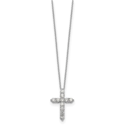 True Origin Lab Grown Diamond VS+ F+ Complete 18 in Cross Necklace
