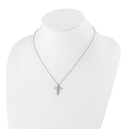 True Origin Lab Grown Diamond VS+ F+ Complete 18 in Cross Necklace