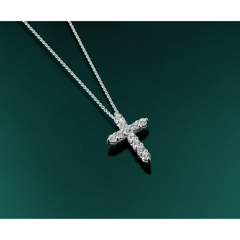True Origin Lab Grown Diamond VS+ F+ Complete 18 in Cross Necklace