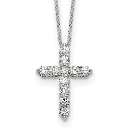 True Origin Lab Grown Diamond VS+ F+ Complete 18 in Cross Necklace