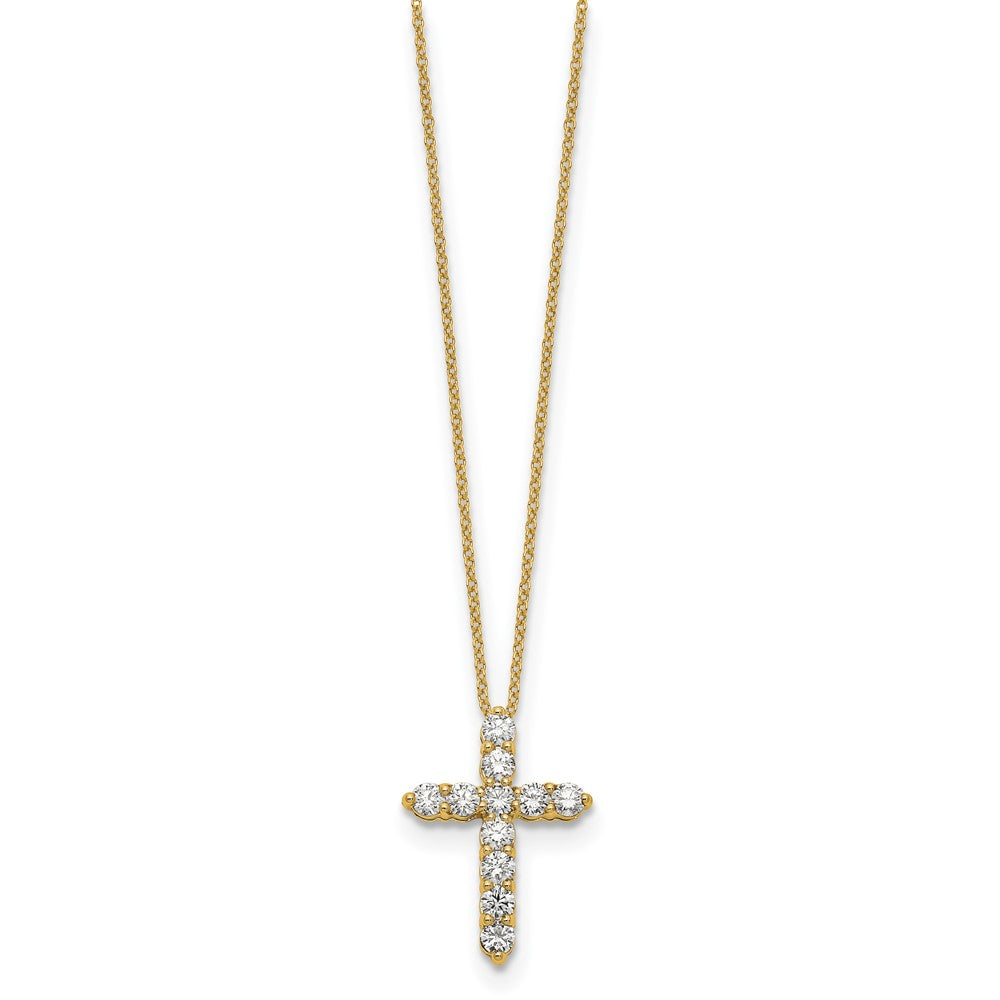 True Origin Lab Grown Diamond VS+ F+ Complete 18 in Cross Necklace