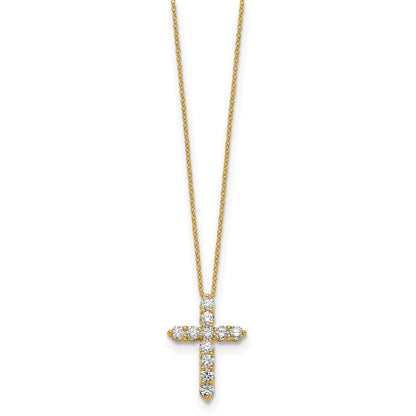 True Origin Lab Grown Diamond VS+ F+ Complete 18 in Cross Necklace