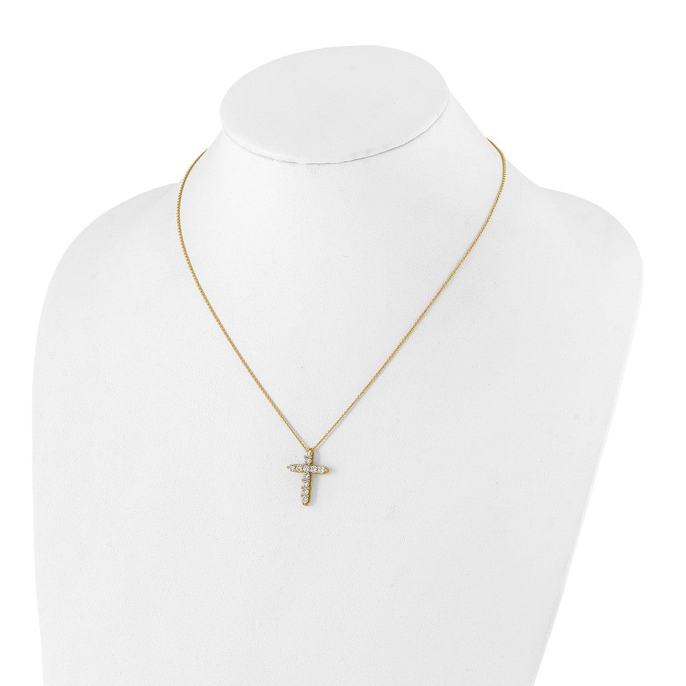 True Origin Lab Grown Diamond VS+ F+ Complete 18 in Cross Necklace