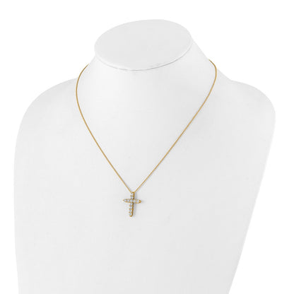 True Origin Lab Grown Diamond VS+ F+ Complete 18 in Cross Necklace