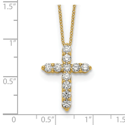True Origin Lab Grown Diamond VS+ F+ Complete 18 in Cross Necklace