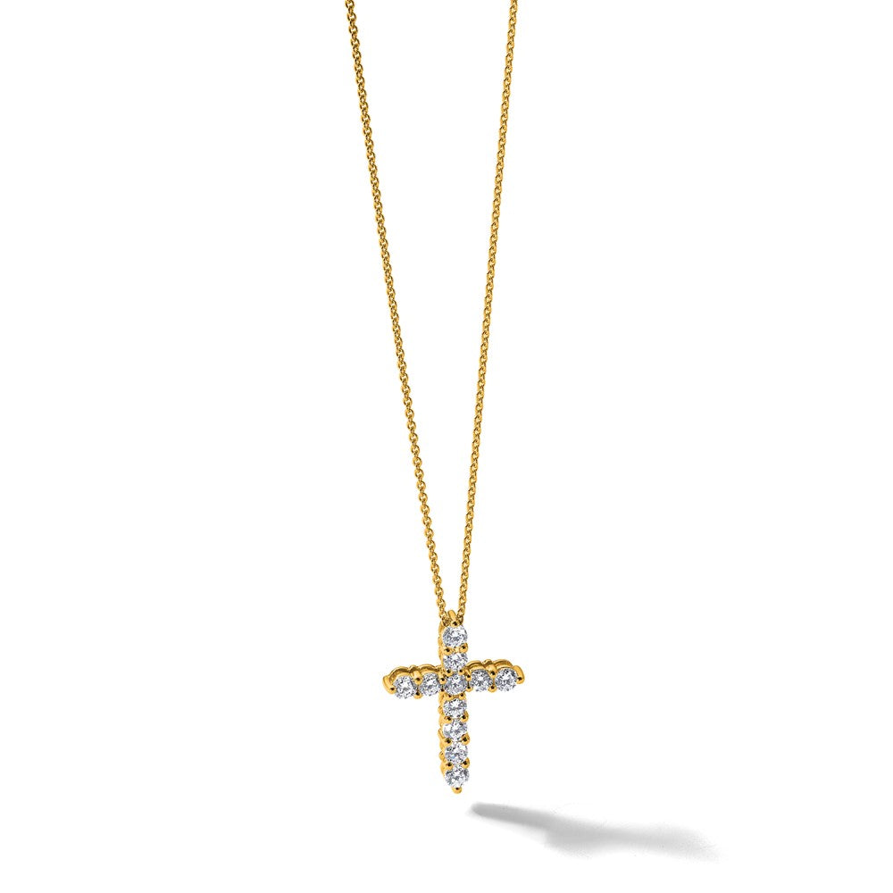 True Origin Lab Grown Diamond VS+ F+ Complete 18 in Cross Necklace